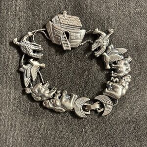 Silver S-80 stamped  Charm Bracelet